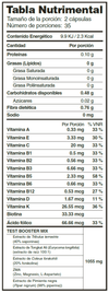 Potenciador Testo TEST BOOST - Vikarmy Tabla Nutrimental